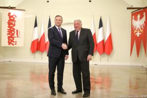 O gospodarce i współpracy politycznej Prezydent RP z Przewodniczącym Senatu Francji