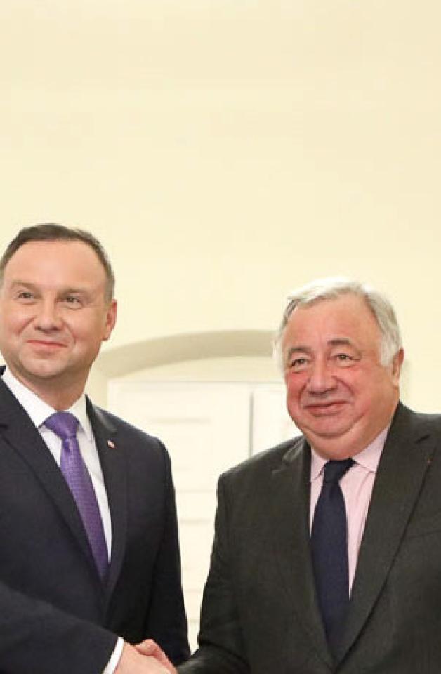 O gospodarce i współpracy politycznej Prezydent RP z Przewodniczącym Senatu Francji